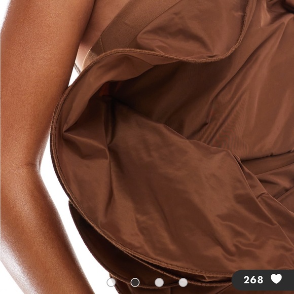 ASOS Brown Ruffle Mini Dress - Picture 4 of 4